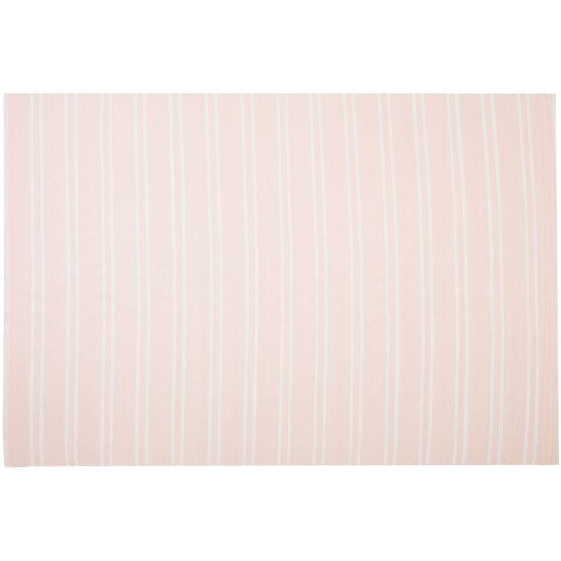 Beliani - Modern Reversible Outdoor Area Rug Pink PVC Polyester 140 x 200 cm Akyar