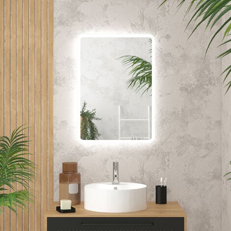 Espejo Baño con Luz LED y Antivaho 60x80 cm Big Similan Seleccionable ( Cálido-Neutro-Frío) 120º
