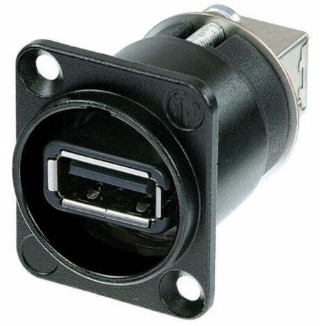 Reversible USB-Durchführung 2.0 Buchse, Einbau  Durchführung NAUSB-W-B Neutrik Inhalt: 1 St.