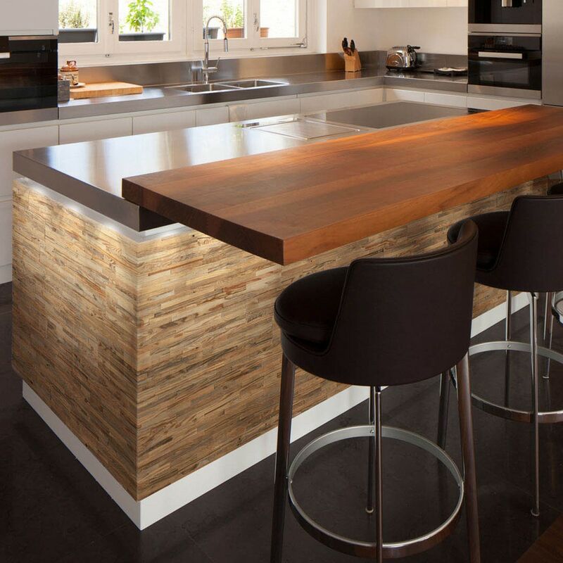 

Revestimiento de Paredes de Madera Cruda Panel Decorativo de Madera 1m²