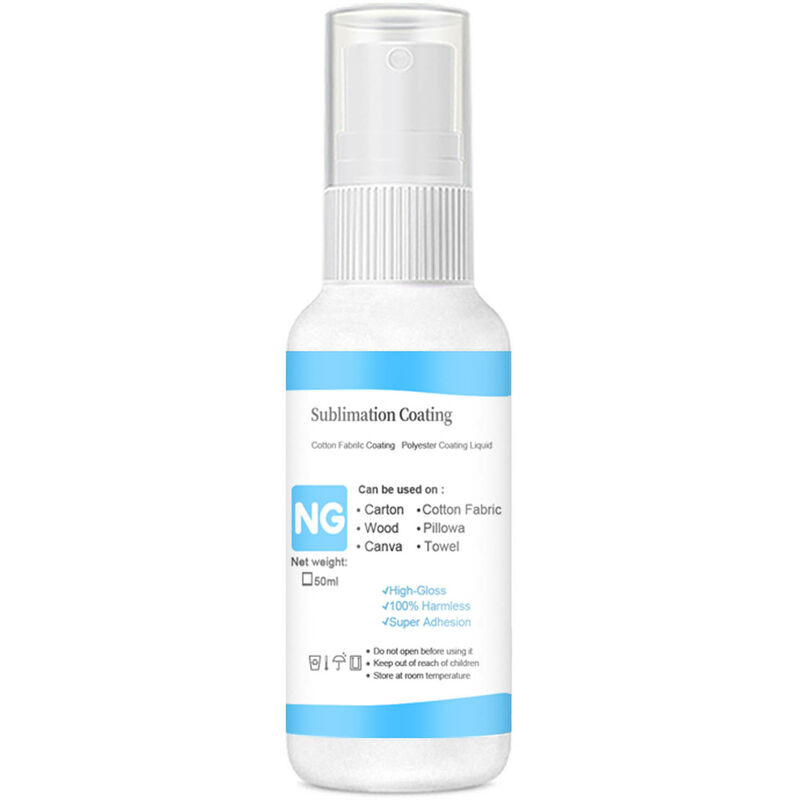 

Revestimiento de sublimacion de 50 ml Revestimiento de tela Revestimiento de poliester Liquido de secado rapido Alto brillo Inofensivo, 50ml