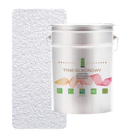 Revestimiento exterior de silicona para fachadas, blanco nieve, 1,5 mm, calidad premium, 25 kg
