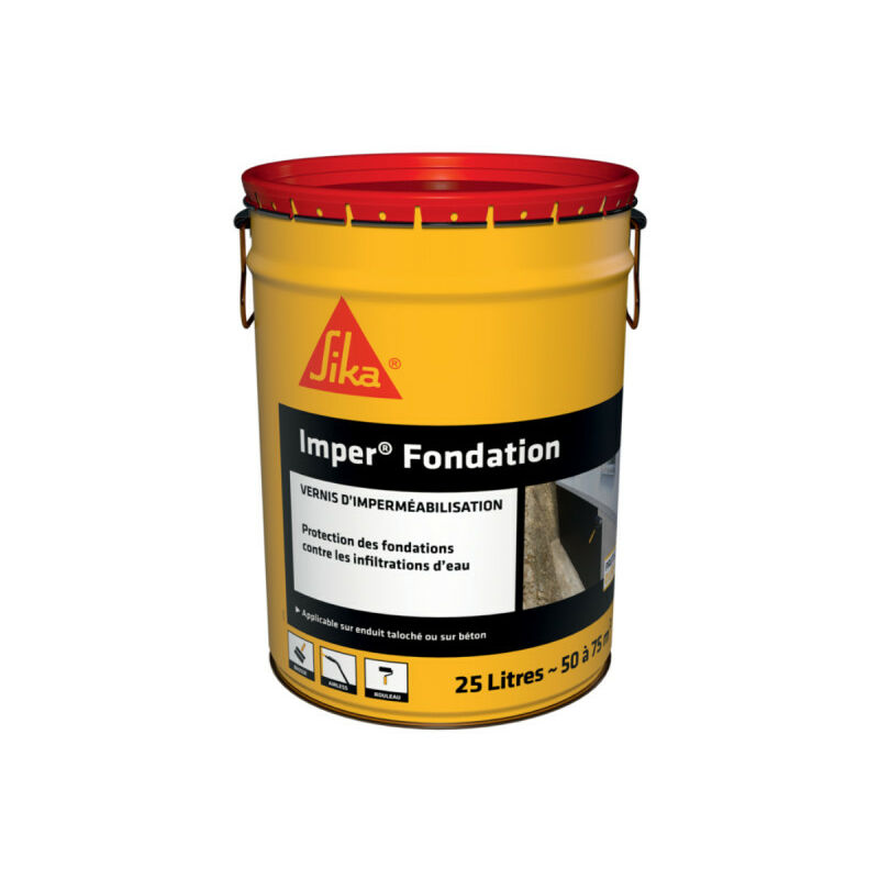 

Revestimiento impermeabilizante para cimientos de hormigón - SIKA Imper Foundation - Negro - 25L - Noir