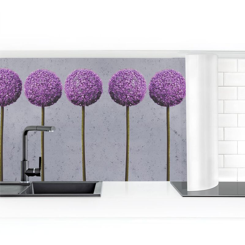 

Revestimiento pared cocina - Allium Ball Flower I Dimensión LxA: 50cm x 150cm Material: Smart