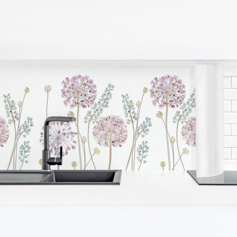 

Revestimiento pared cocina - Allium Illustration II Dimensión LxA: 40cm x 140cm Material: Smart