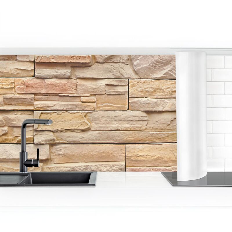 

Revestimiento pared cocina - Asian Stonewall - Big Bright Stone Wall From Homely Stones Dimensión LxA: 80cm x 200cm Material: Premium