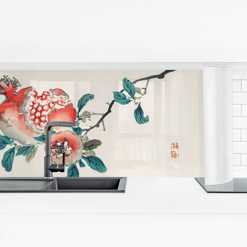 

Revestimiento pared cocina - Asian Vintage Drawing Pomegranate Dimensión LxA: 50cm x 175cm Material: Smart