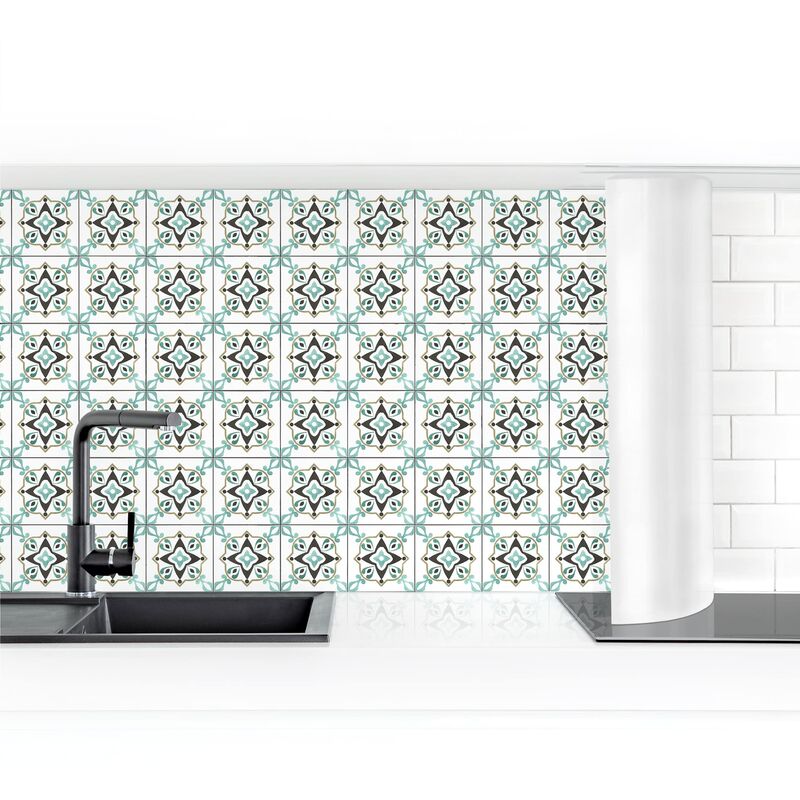 

Bilderwelten - Revestimiento pared cocina - Backsplash Brown-Turquoise Dimensión LxA: 70cm x 300cm Material: Magnético