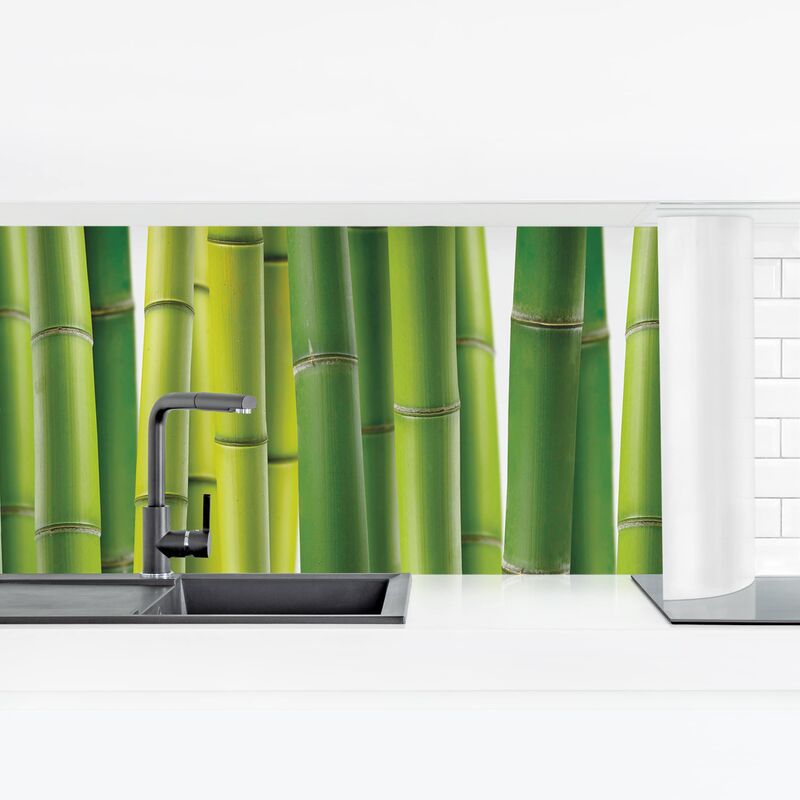 

Revestimiento pared cocina - Bamboo Plants II Dimensión LxA: 90cm x 315cm Material: Smart