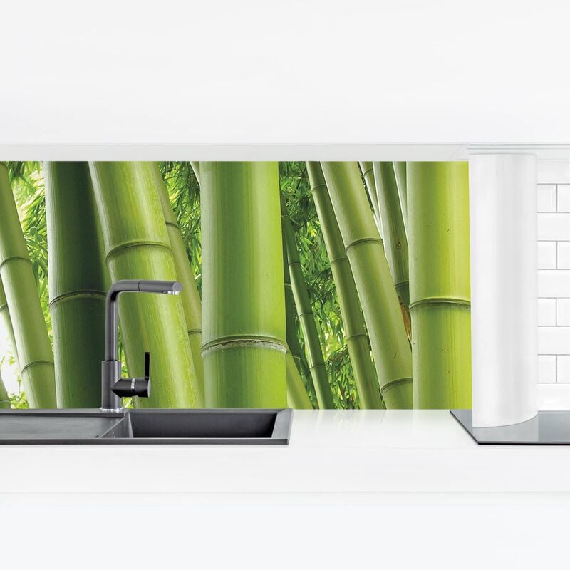 

Revestimiento pared cocina - Bamboo Trees Dimensión LxA: 90cm x 315cm Material: Premium