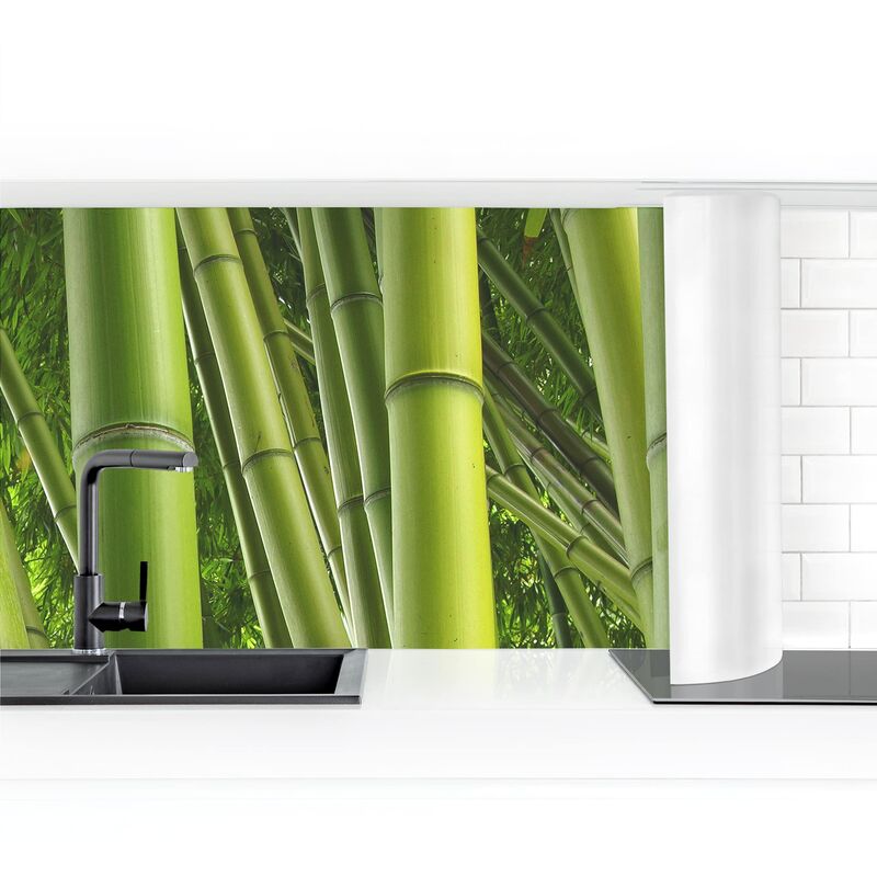 

Bilderwelten - Revestimiento pared cocina - Bamboo Trees No.1 Dimensión LxA: 70cm x 300cm Material: Premium
