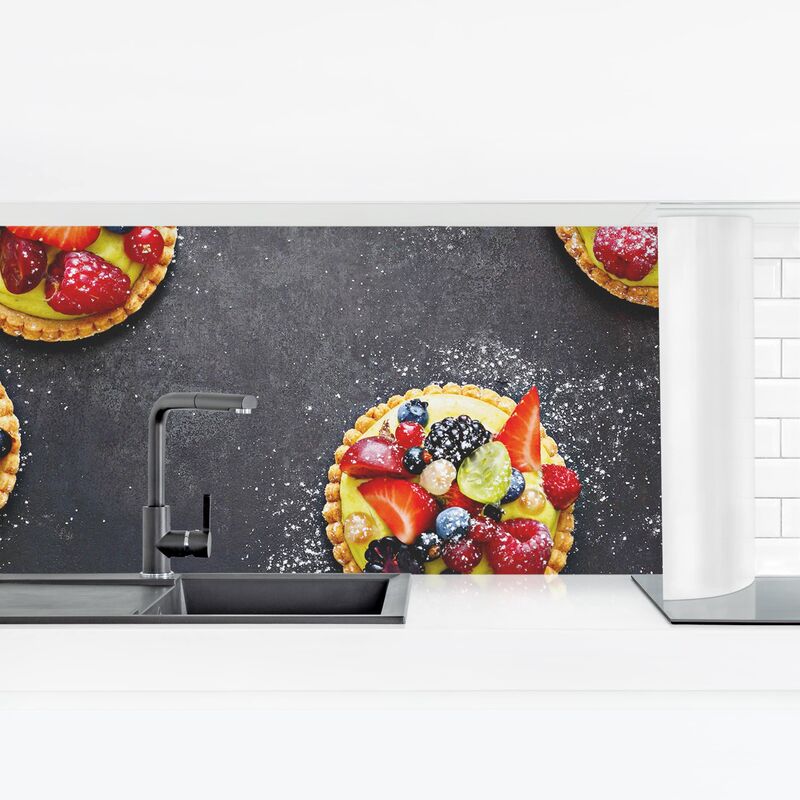 

Revestimiento pared cocina - Berry Dessert Dimensión LxA: 80cm x 280cm Material: Premium