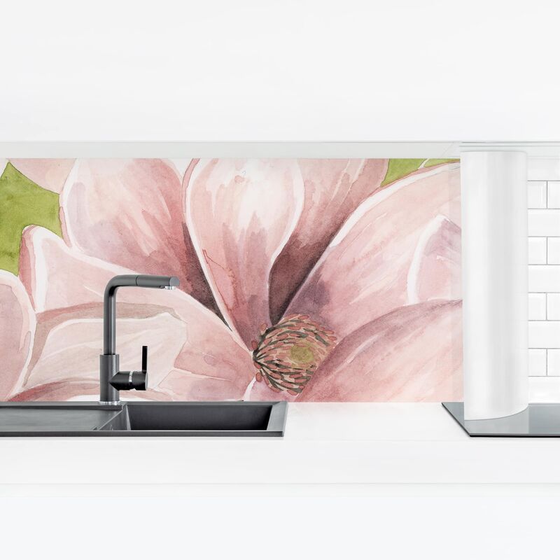 

Revestimiento pared cocina - Blush Magnolia I Dimensión LxA: 50cm x 175cm Material: Magnético