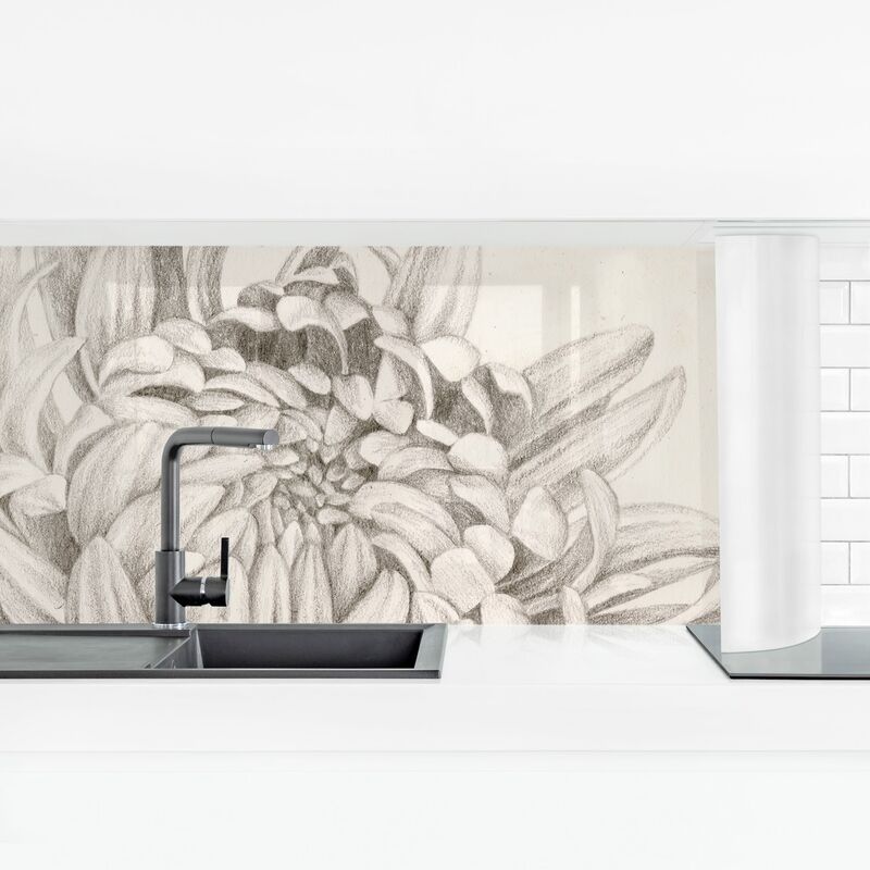 

Revestimiento pared cocina - Botanical Study Chrysanthemum I Dimensión LxA: 90cm x 315cm Material: Smart