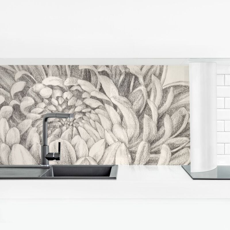 

Revestimiento pared cocina - Botanical Study Chrysanthemum II Dimensión LxA: 100cm x 350cm Material: Premium
