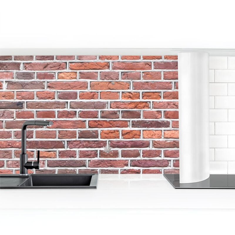 

Bilderwelten - Revestimiento pared cocina - Brick Wallpaper Amsterdam Red Dimensión LxA: 50cm x 350cm Material: Magnético