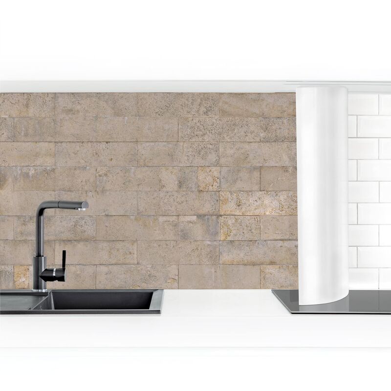 

Revestimiento pared cocina - Brick Wallpaper Concrete Dimensión LxA: 90cm x 100cm Material: Premium