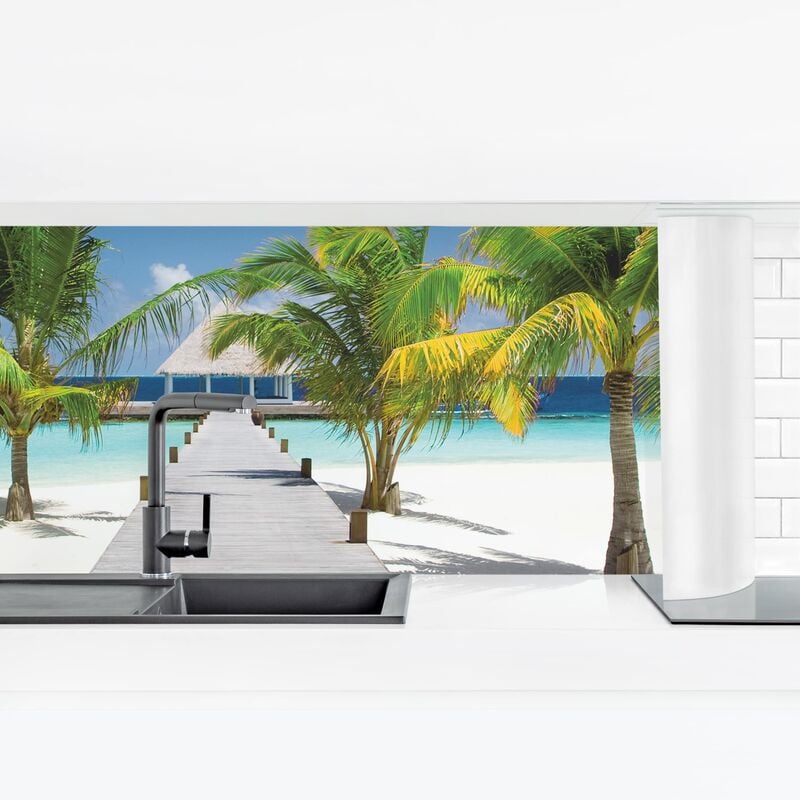 

Bilderwelten - Revestimiento pared cocina - Catwalk To Paradise Dimensión LxA: 90cm x 315cm Material: Magnético