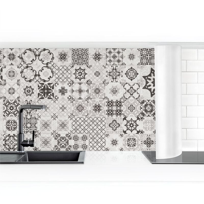 

Revestimiento pared cocina - Ceramic Tiles Agadir Gray Dimensión LxA: 90cm x 350cm Material: Magnético