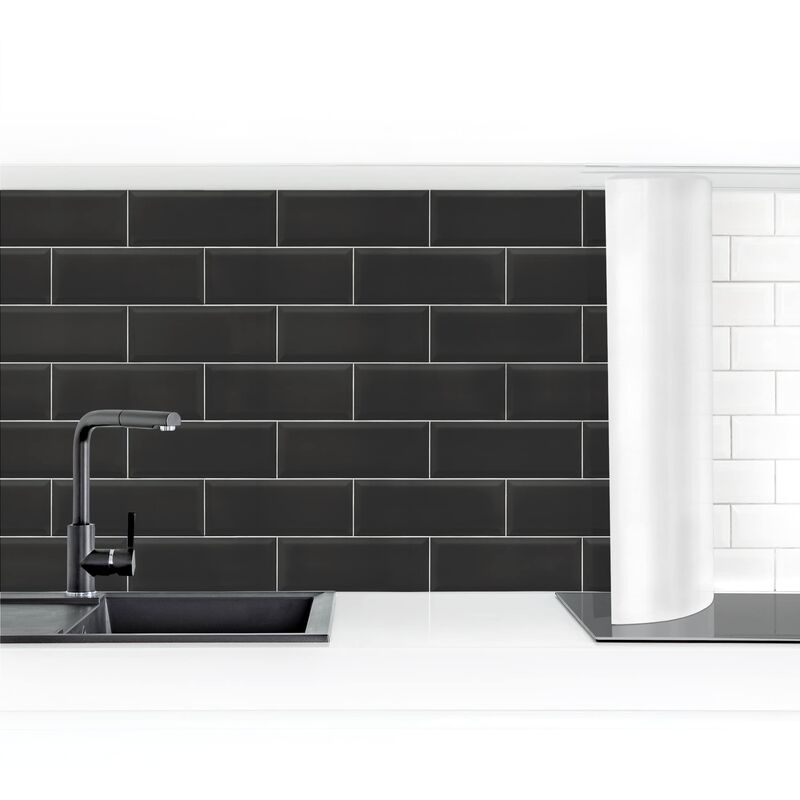 

Revestimiento pared cocina - Ceramic Tiles Black Dimensión LxA: 70cm x 200cm Material: Magnético