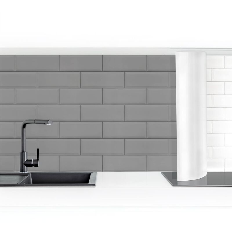 

Bilderwelten - Revestimiento pared cocina - Ceramic Tiles Light Gray Dimensión LxA: 50cm x 200cm Material: Premium