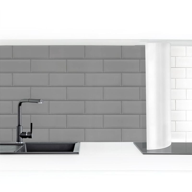 

Bilderwelten - Revestimiento pared cocina - Ceramic Tiles Light Gray Dimensión LxA: 80cm x 250cm Material: Magnético