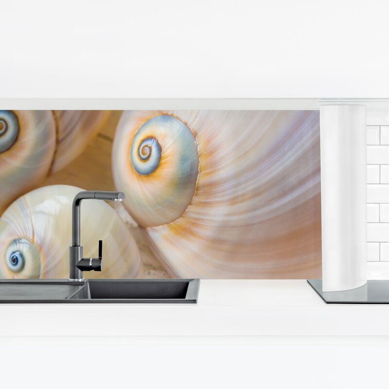 

Revestimiento pared cocina - Clam Trio On Wood Dimensión LxA: 100cm x 350cm Material: Premium