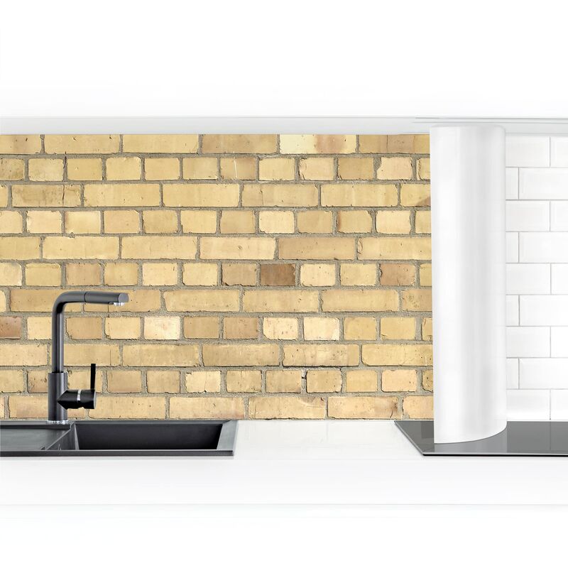 

Revestimiento pared cocina - Clinker Wallpaper Light Yellow Dimensión LxA: 50cm x 250cm Material: Smart