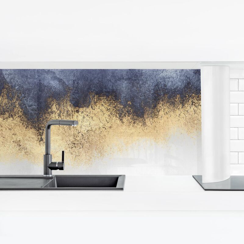 

Revestimiento pared cocina - Cloudy Sky With Gold Dimensión LxA: 70cm x 245cm Material: Magnético