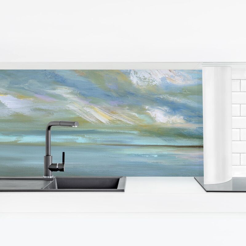 

Revestimiento pared cocina - Coastal Sky #3 Dimensión LxA: 100cm x 350cm Material: Smart