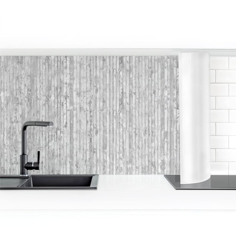 

Revestimiento pared cocina - Concrete Look Wallpaper With Stripes Dimensión LxA: 90cm x 250cm Material: Premium