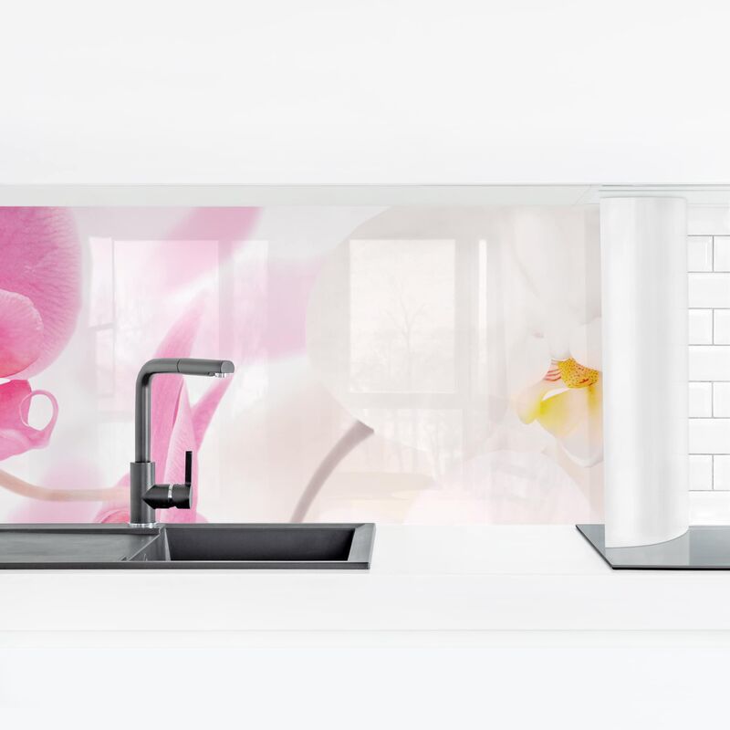 

Bilderwelten - Revestimiento pared cocina - Delicate Orchids Dimensión LxA: 80cm x 280cm Material: Smart