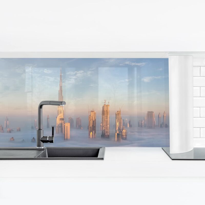 

Revestimiento pared cocina - Dubai Above The Clouds Dimensión LxA: 40cm x 140cm Material: Premium