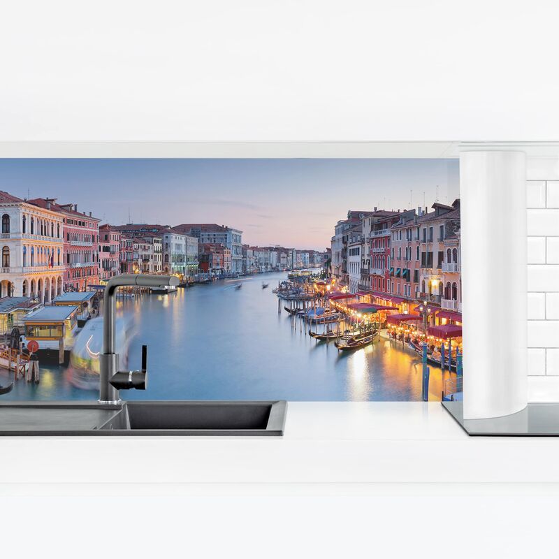 

Revestimiento pared cocina - Evening On The Grand Canal In Venice Dimensión LxA: 90cm x 315cm Material: Premium