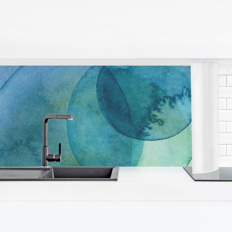 

Revestimiento pared cocina - Evolving Planets IV Dimensión LxA: 60cm x 210cm Material: Premium