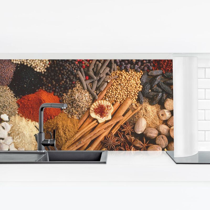 

Revestimiento pared cocina - Exotic Spices Dimensión LxA: 40cm x 140cm Material: Premium