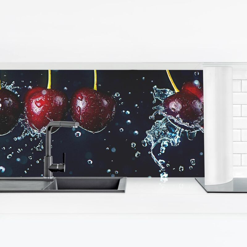 

Revestimiento pared cocina - Fresh Cherries Dimensión LxA: 70cm x 245cm Material: Magnético