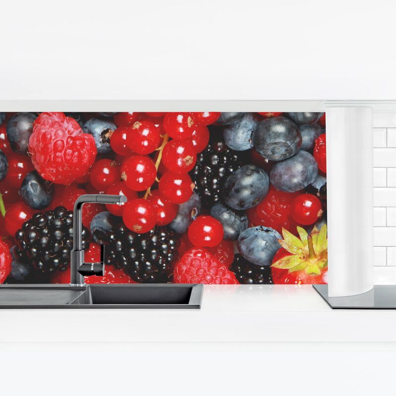 

Revestimiento pared cocina - Fruity Berries Dimensión LxA: 60cm x 210cm Material: Premium