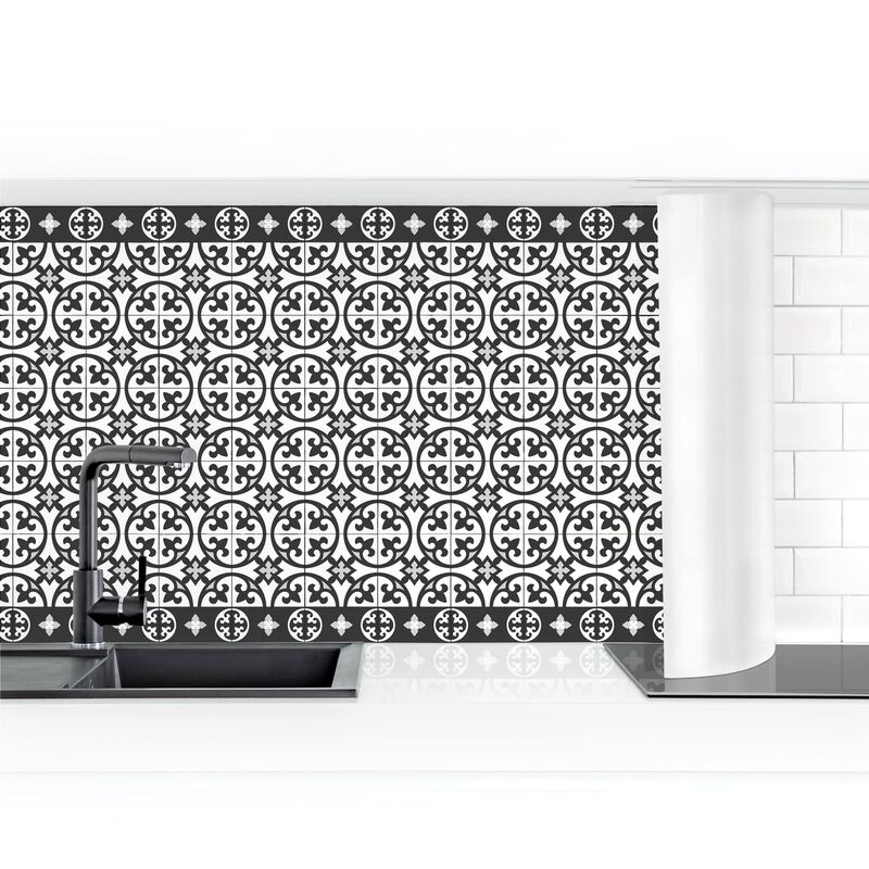 

Revestimiento pared cocina - Geometric Tiles Mix Circles Black Dimensión LxA: 90cm x 350cm Material: Magnético