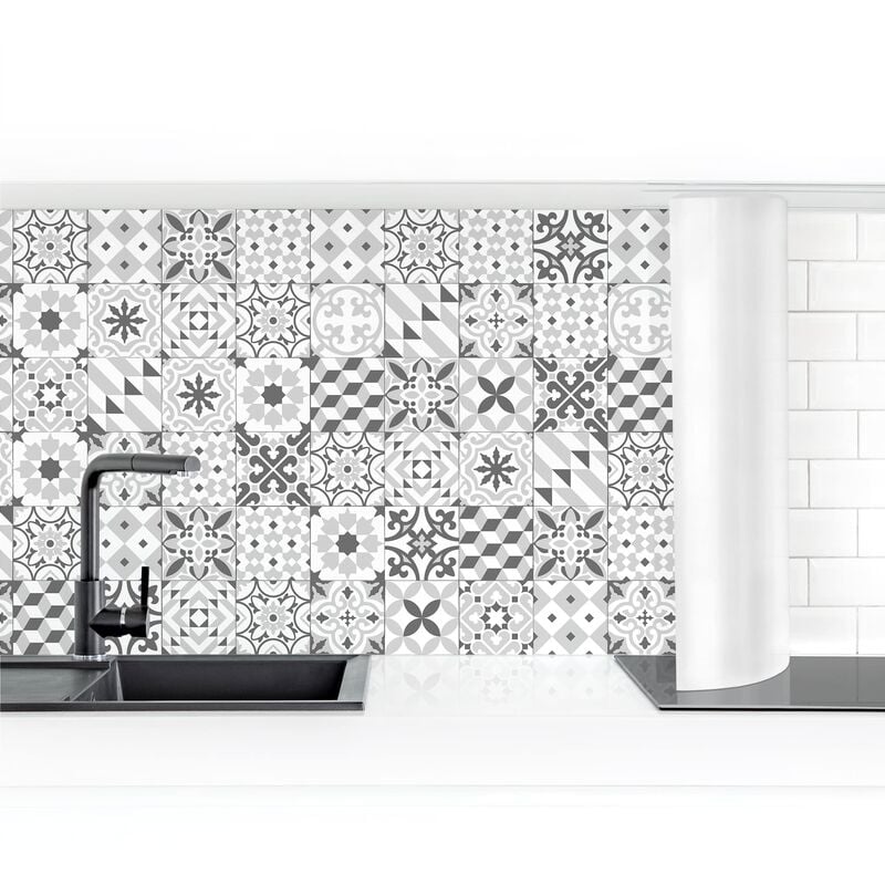 

Bilderwelten - Revestimiento pared cocina - Geometric Tiles Mix Gray Dimensión LxA: 50cm x 100cm Material: Premium