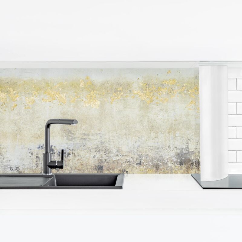 

Bilderwelten - Revestimiento pared cocina - Golden Color Fields I Dimensión LxA: 50cm x 175cm Material: Premium