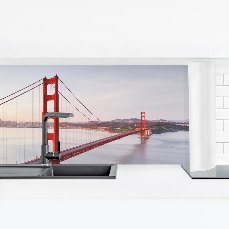 

Revestimiento pared cocina - Golden Gate Bridge In San Francisco Dimensión LxA: 80cm x 280cm Material: Premium