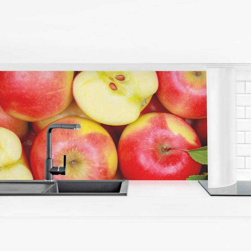 

Revestimiento pared cocina - Juicy Apples Dimensión LxA: 100cm x 350cm Material: Premium