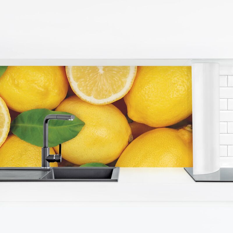 

Revestimiento pared cocina - Juicy Lemons Dimensión LxA: 100cm x 350cm Material: Premium