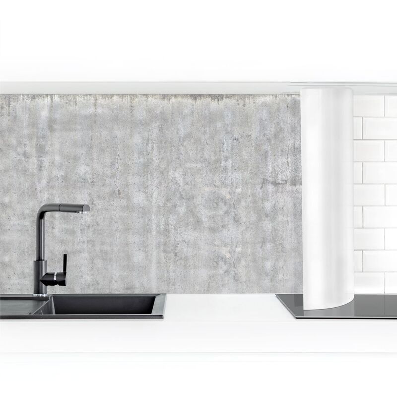 

Revestimiento pared cocina - Large Wall With Concrete Look Dimensión LxA: 60cm x 400cm Material: Premium