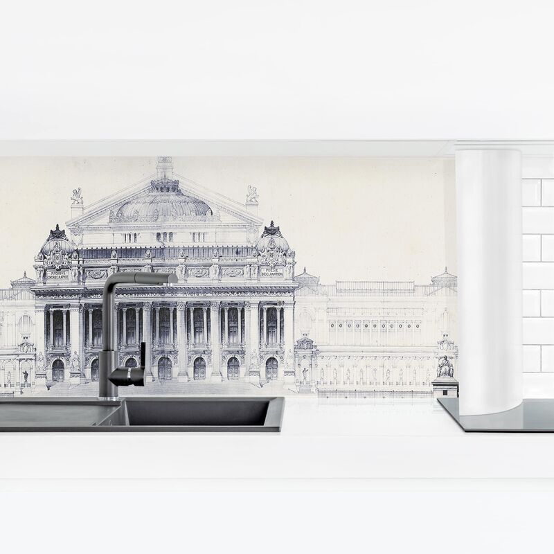 

Revestimiento pared cocina - Les Grand Prix de Rome in Blue II Dimensión LxA: 80cm x 280cm Material: Magnético
