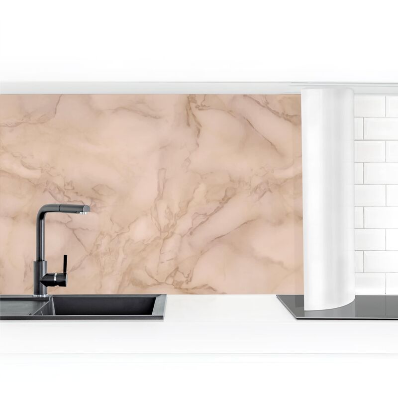 

Revestimiento pared cocina - Marble Look Gray Brown Dimensión LxA: 90cm x 300cm Material: Premium