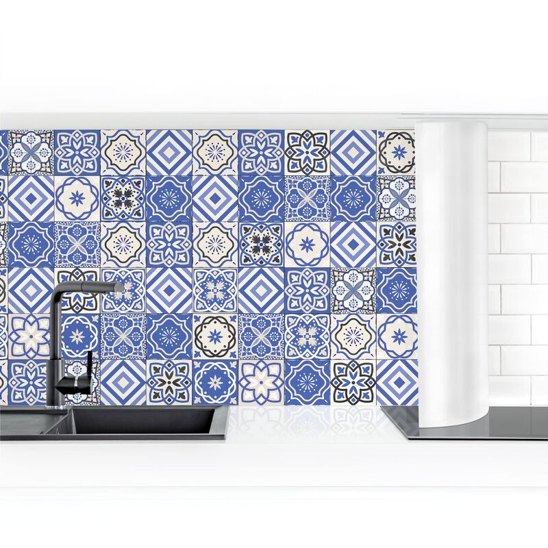 Revestimiento pared cocina - Mediterranean Tile Pattern Dimensión LxA: 100cm x 150cm Material: Premium