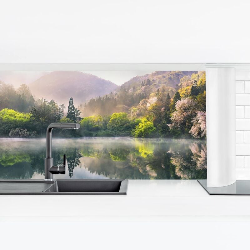 

Revestimiento pared cocina - Morning Calm Dimensión LxA: 40cm x 140cm Material: Magnético