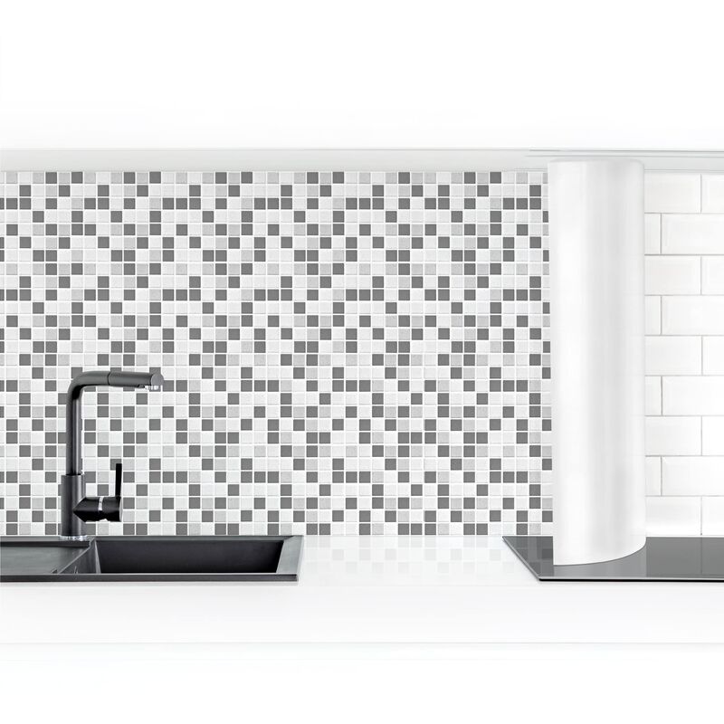 

Revestimiento pared cocina - Mosaic Tiles Gray Dimensión LxA: 90cm x 400cm Material: Magnético